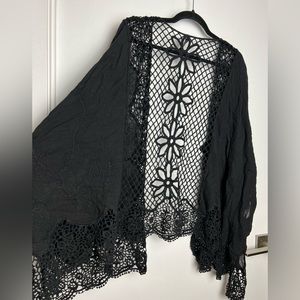 Kimono style over throw